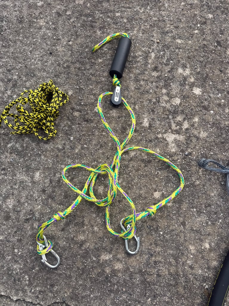 Various tow lines / grips for jetskis/ waterskiing, towing inflatables etc 