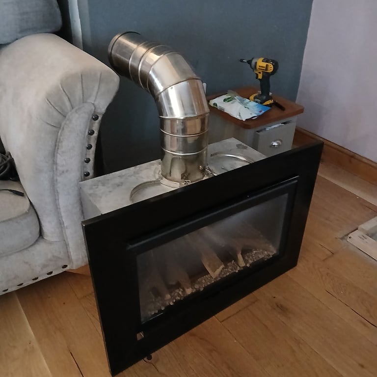 Inset gas fire