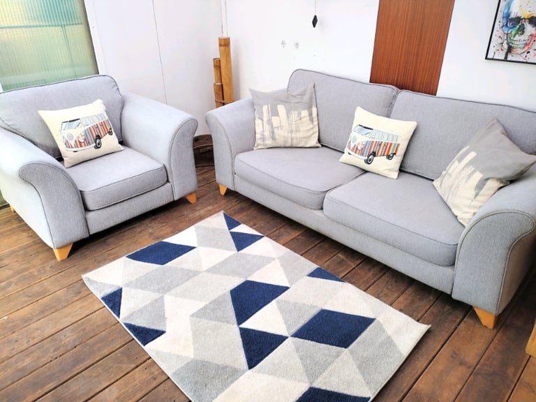 DFS "angelic" sofa set in grey-very good condition | in Bournemouth, Dorset  | Gumtree
