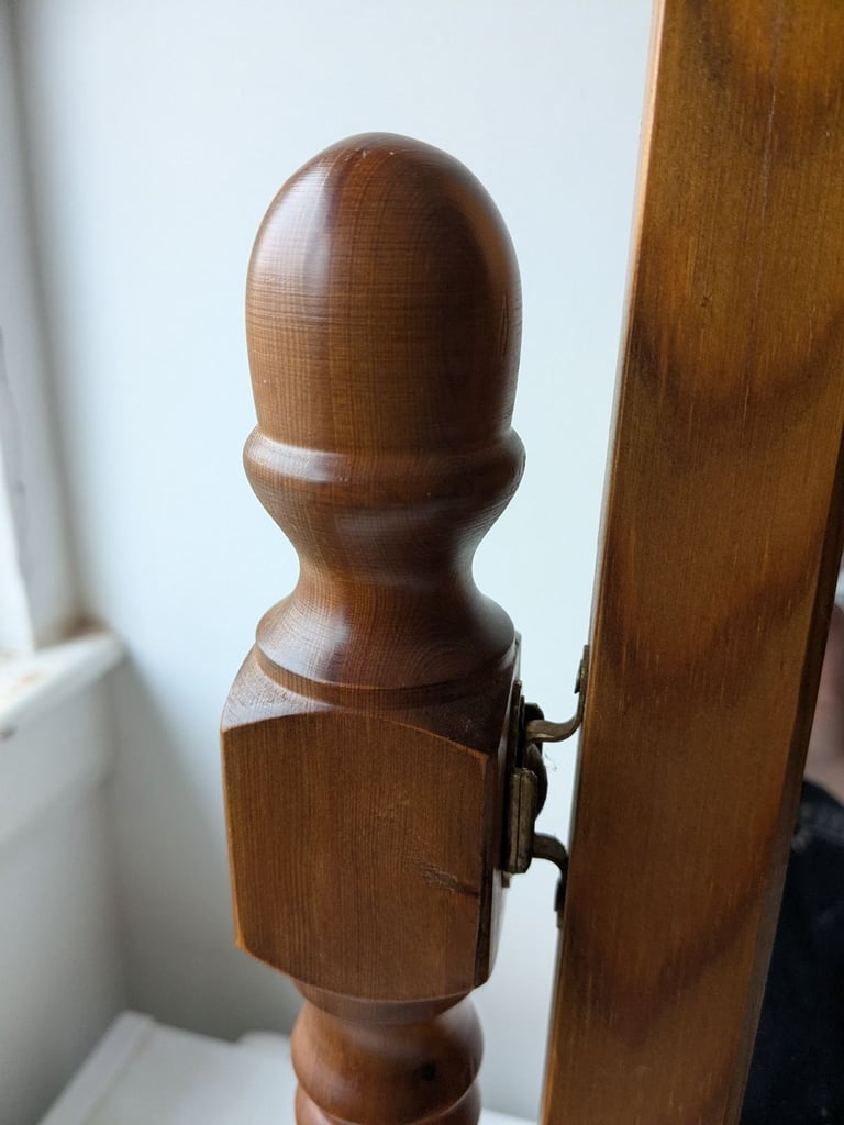 Wooden Dressing Table Mirror with Two Drawers