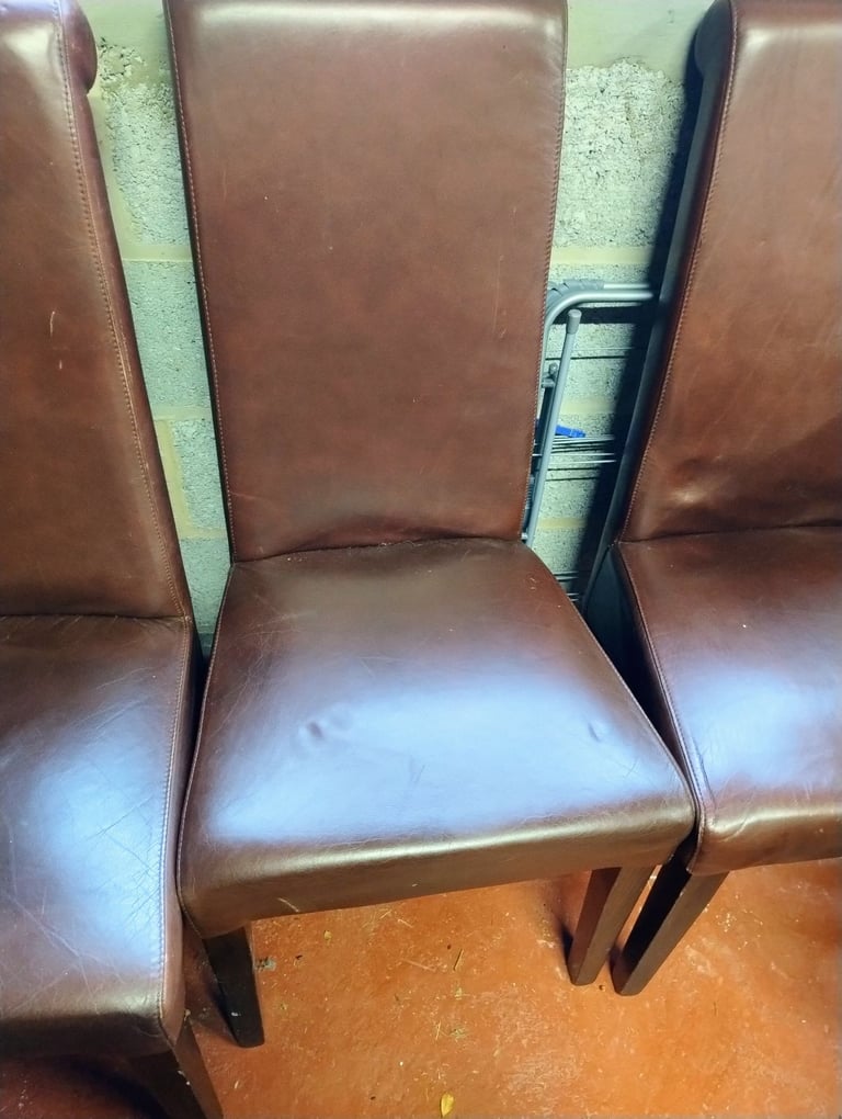 image for Next leather dining chairs 