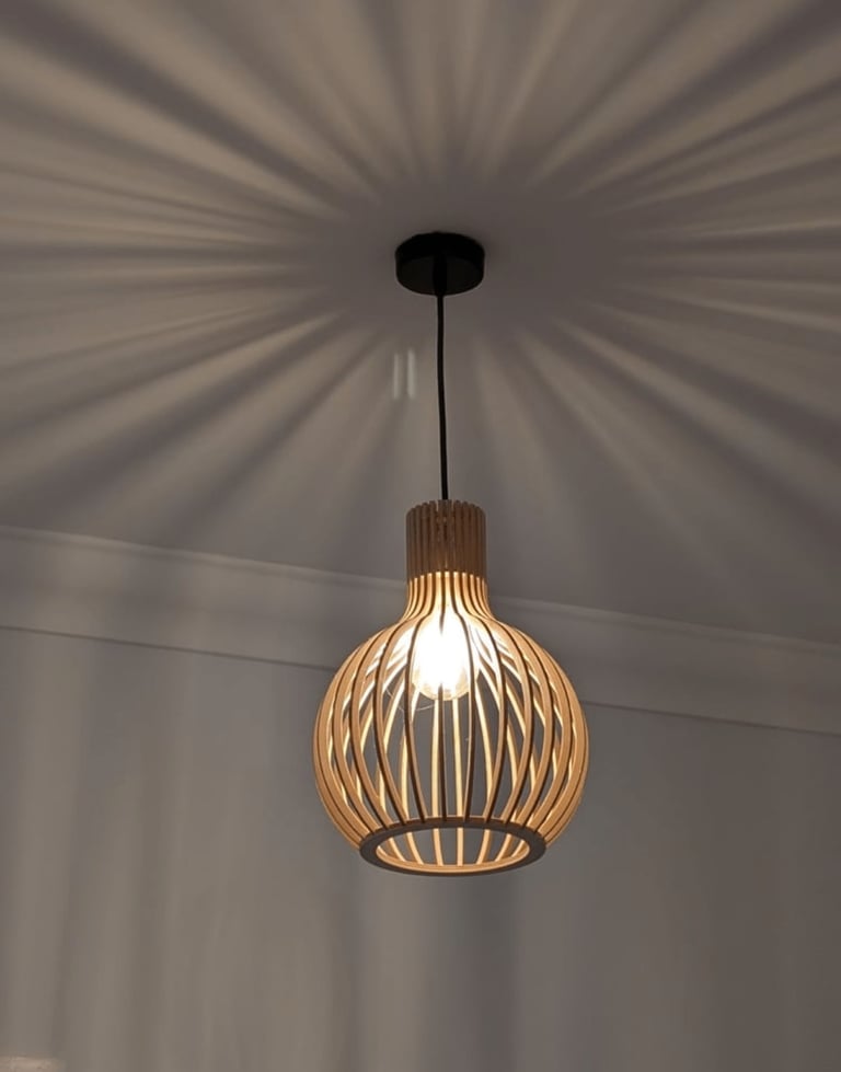 image for Scandi style - Wooden Pendant lights
