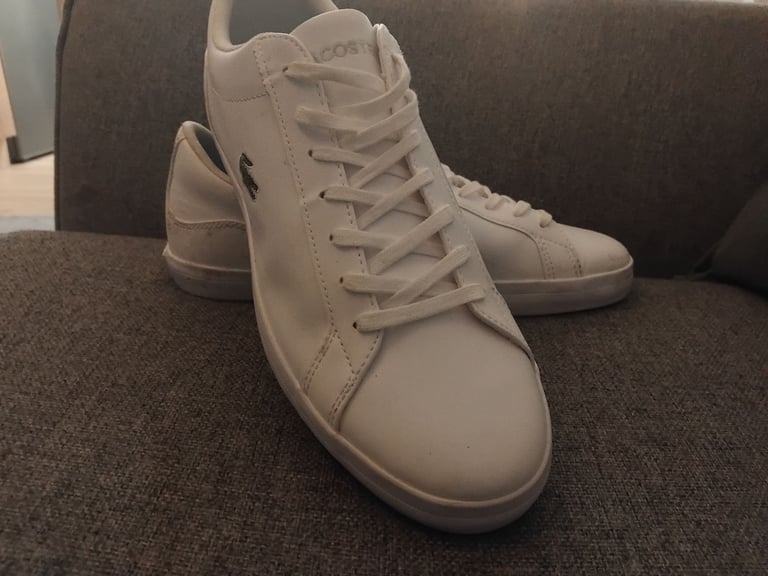 White mens lacoste trainers