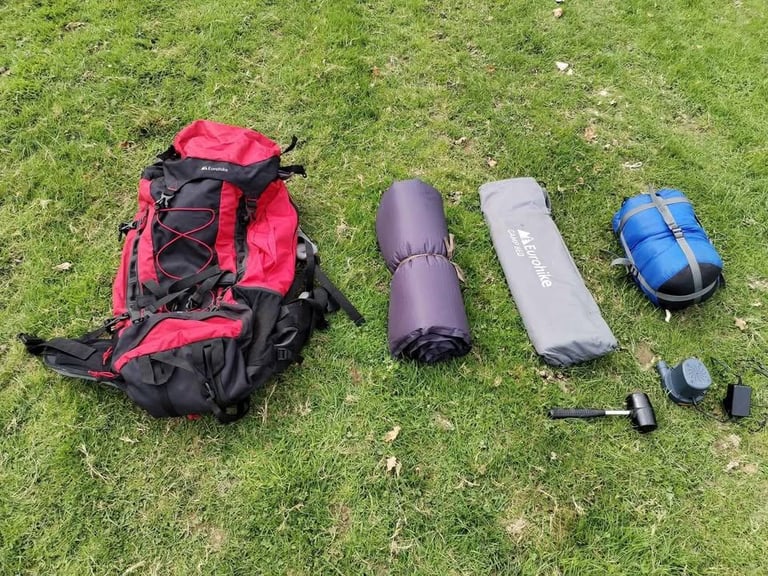 image for Camping gear including 80 litre backpack