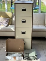 4 Drawer Lockable Filing Cabinet - Over 80 Foolscap Files Included