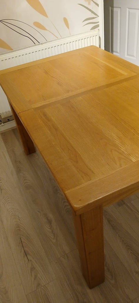 Solid wood dining extending dining table  