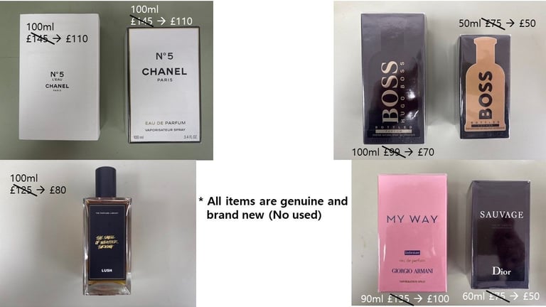 Fragrance (CHANEL, BOSS, ARMANI, DIOR, LUSH) 