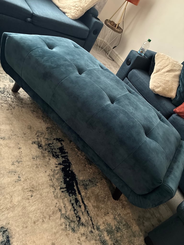 Love seat and chaise/ Footstool