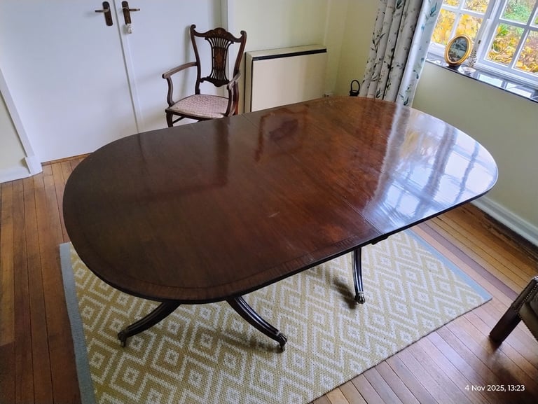 image for Large Mahogany Extendable Dining Table