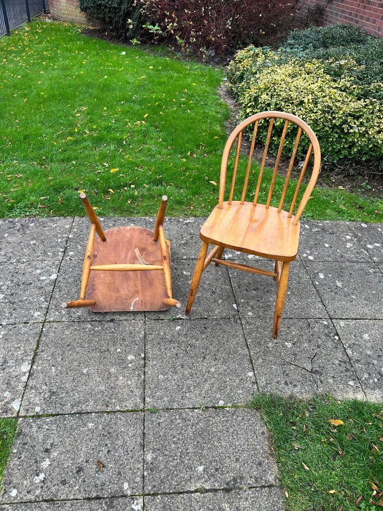 Pair of Ercol Windsor dining chairs (delivery available)