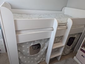 GLTC Paddington Mid Sleeper single bed and mattress 