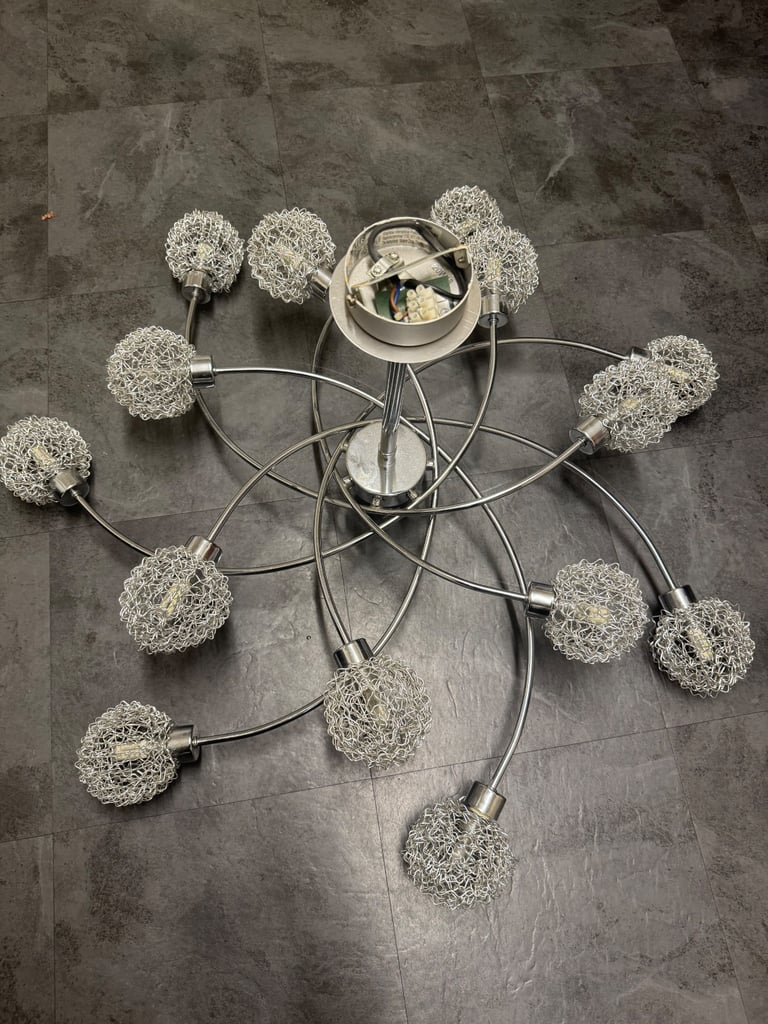 image for Silver ceiling chandelier 