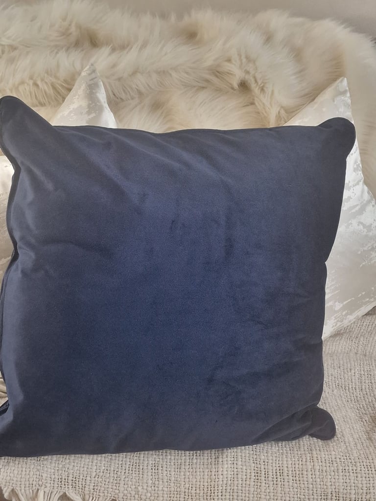 image for Next matt velvet cushion x2 