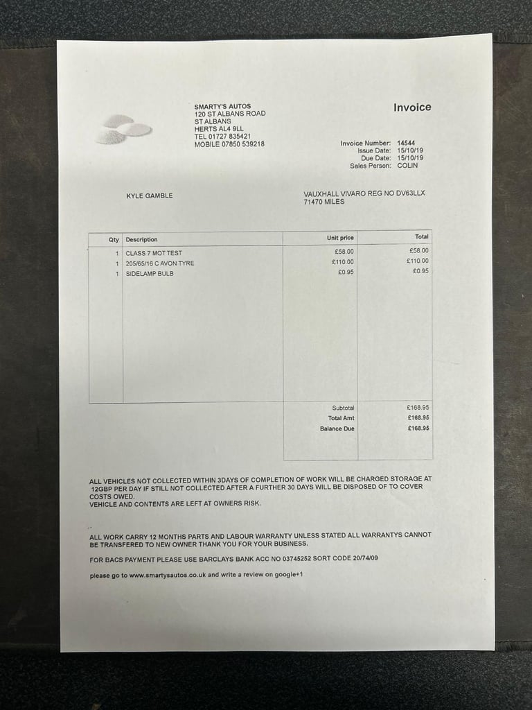 2013 Vauxhall Vivaro 2.0 2900 CDTi Sportive FWD L3 4dr PANEL VAN Diesel Manual