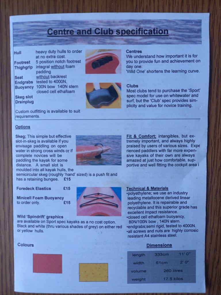 Wild Things Wild One Kayak