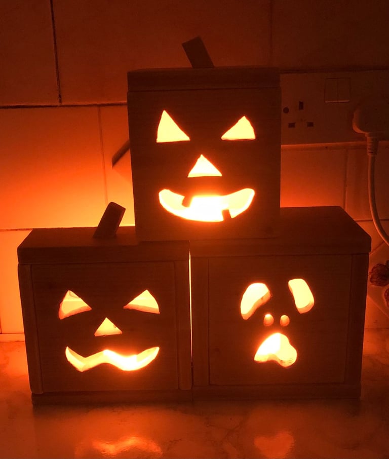image for Wooden Halloween Lanterns