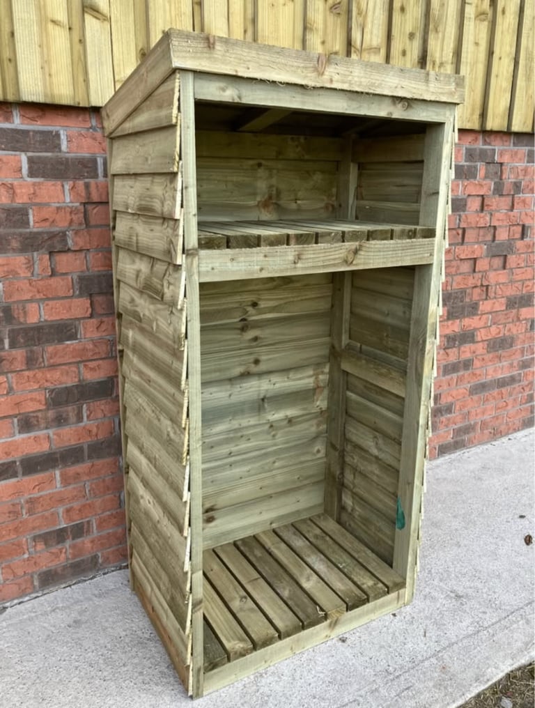 LOG STORE SHED SUPER HEAVY DUTY TIMBER FIREWOOD STORAGE £125 FREE LOCAL DELIVERY MALPAS
