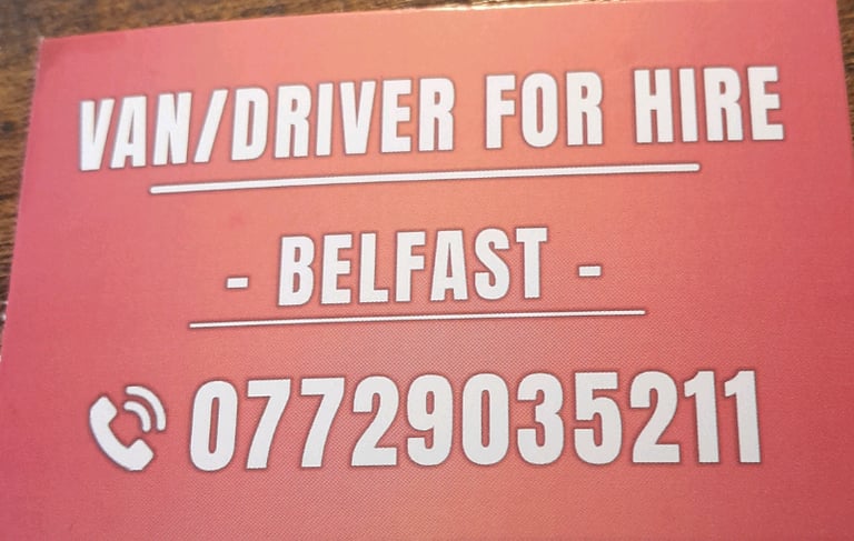Van and driver for hire