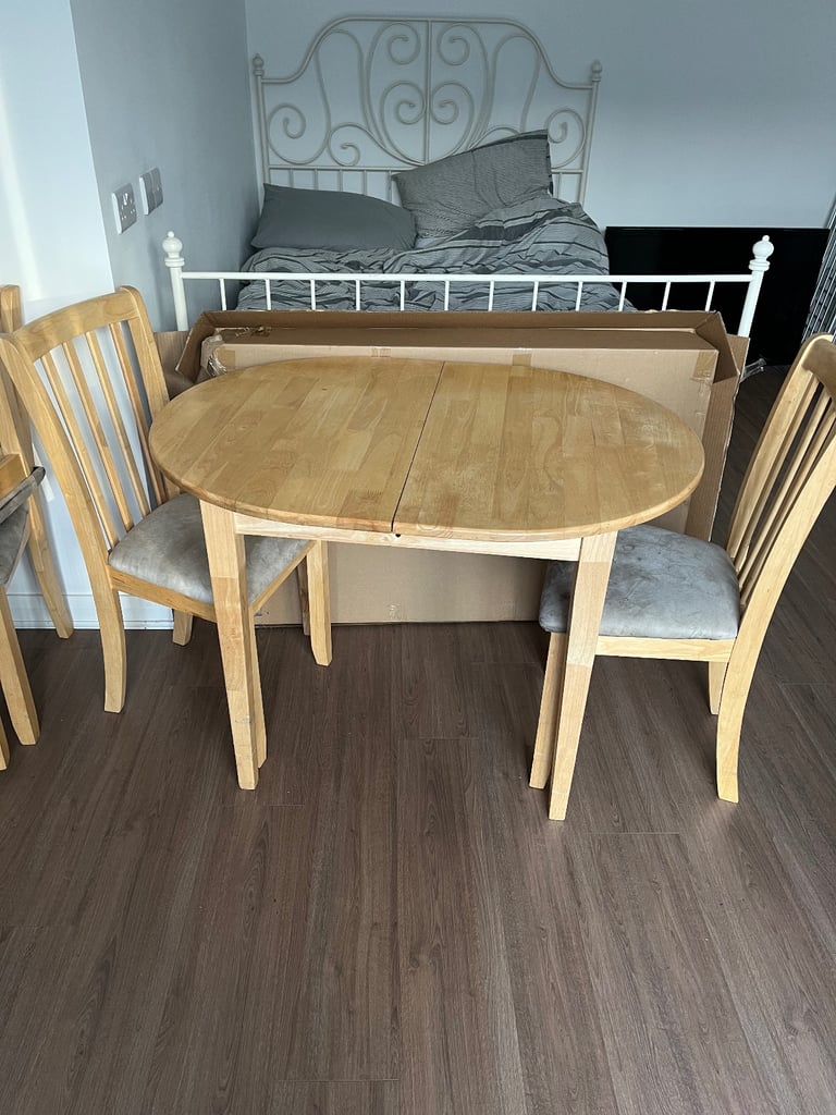 image for Table and 4 chairs