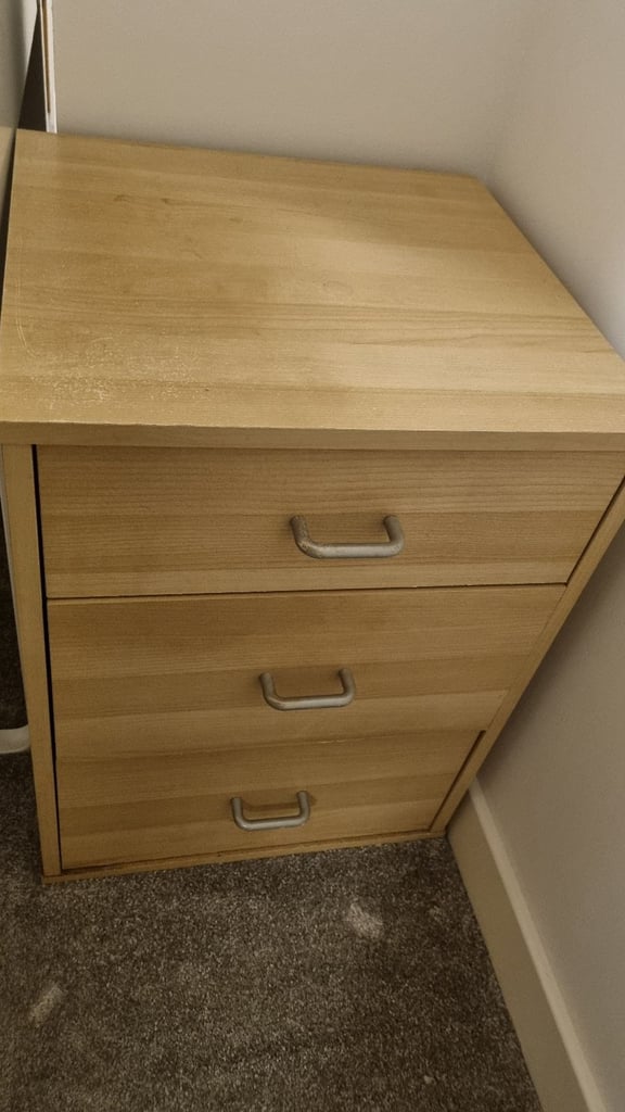 Nightstand with three drawers