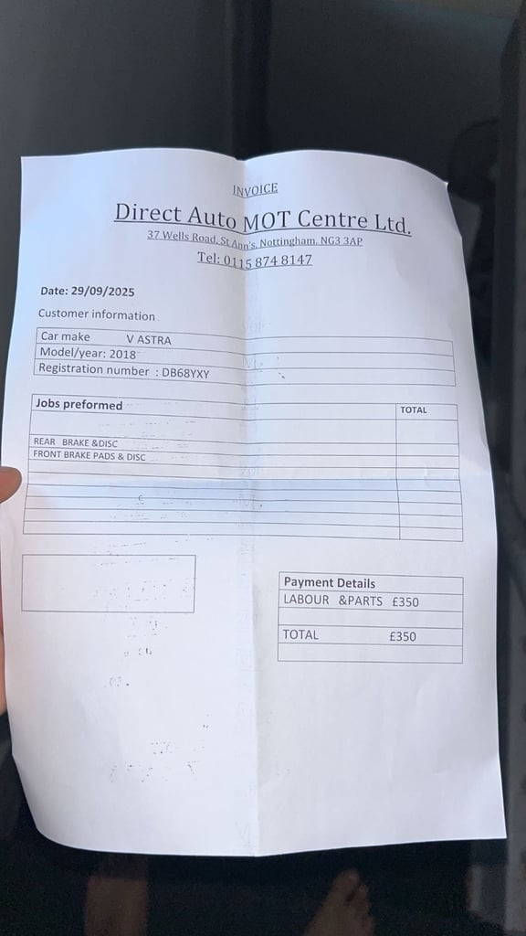 Vauxhall Astra Sri line-nav 1.6l turbo 