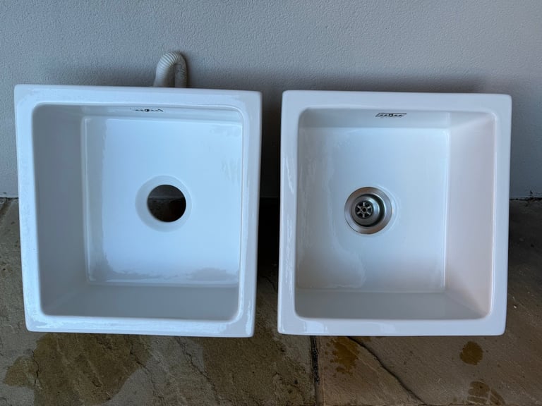 Kitchen Sinks Ceramic Undermount x2 white