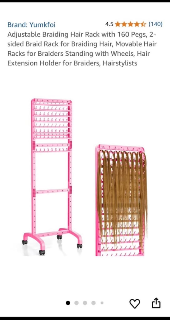 image for Pink Adjustable Braiding Rack