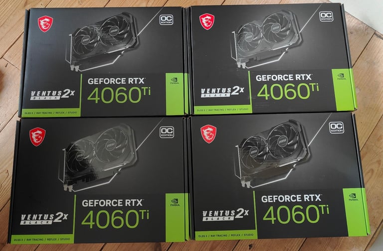 image for MSI GeForce RTX 4060 Ti VENTUS 2X BLACK OC 8GB GDDR6 Ada Lovelace Graphics Card