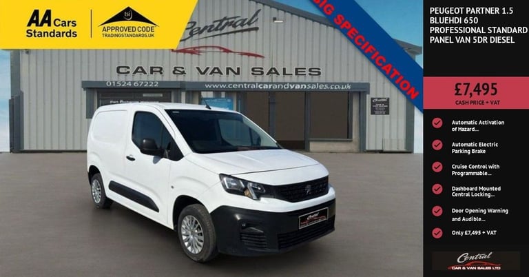 image for 2021 Peugeot Partner 1.5 BlueHDi 650 Professional Standard Panel Van 5dr Diesel Manual SWB Euro  ...