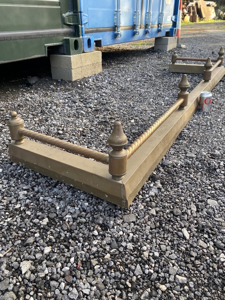 Large brass fire fender 