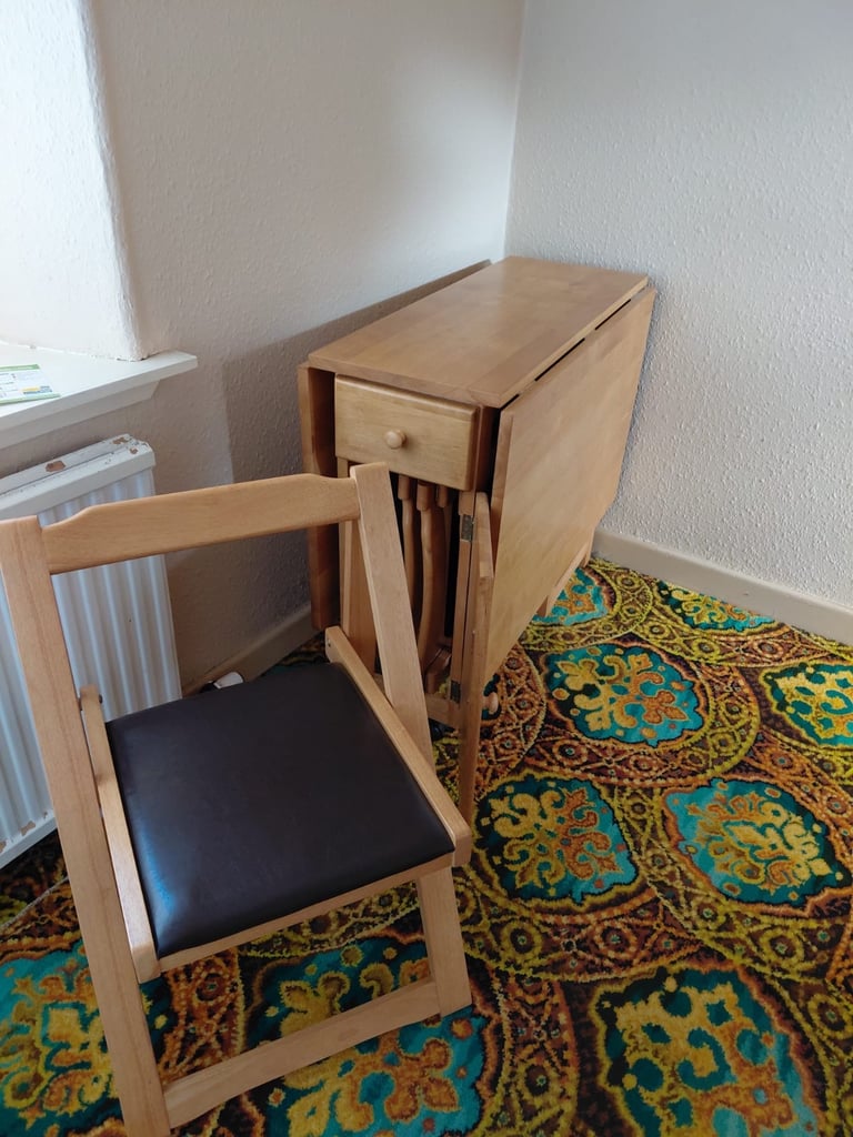 image for Folding dining table and chairs set