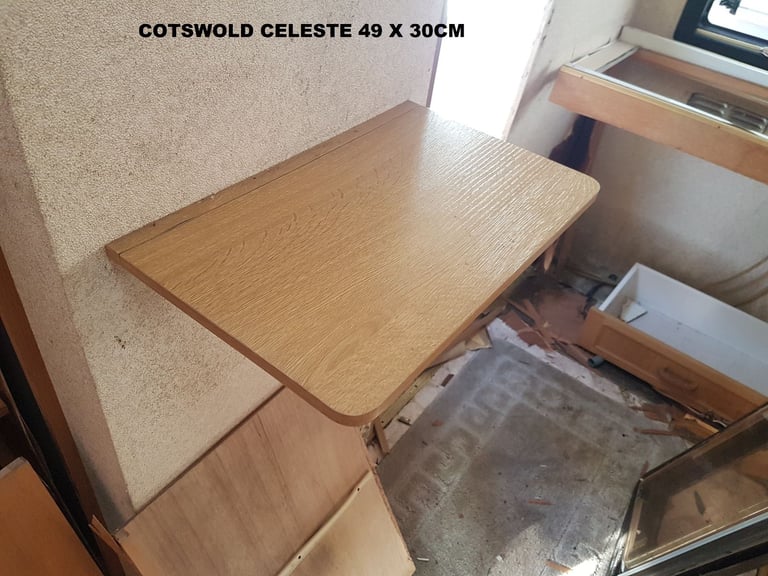 Caravan motorhome camper or boat table - not free standing (attached to the wall)