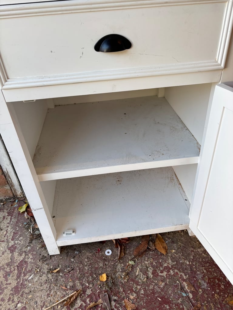 Freebie up-cycle opportunity - two kitchen units with zinc worktops
