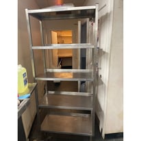 Stainless steal, professional kitchen shelving 
