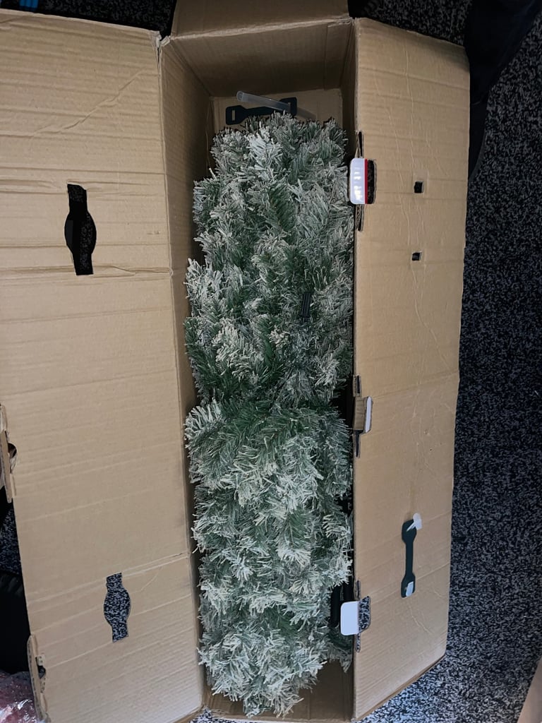 7ft flocked Christmas tree 