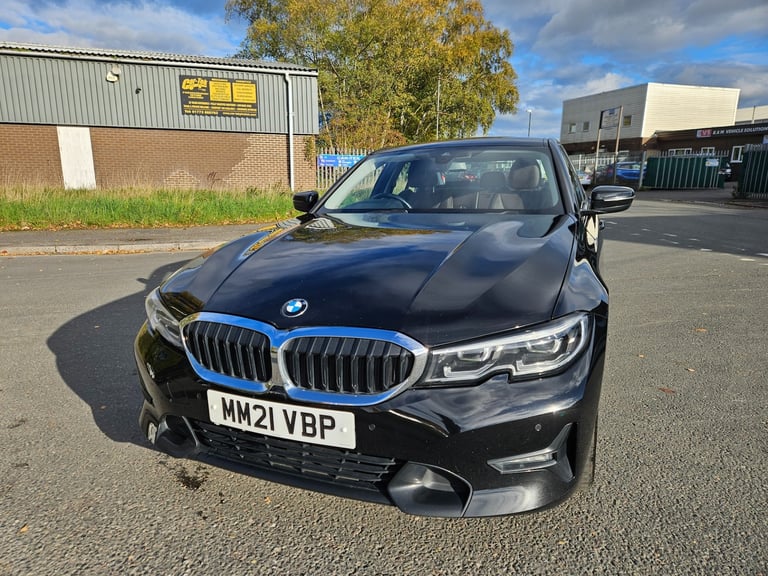2021 21 BMW 3 SERIES 318D DIESEL Sport Black Damaged Repaired CAT N