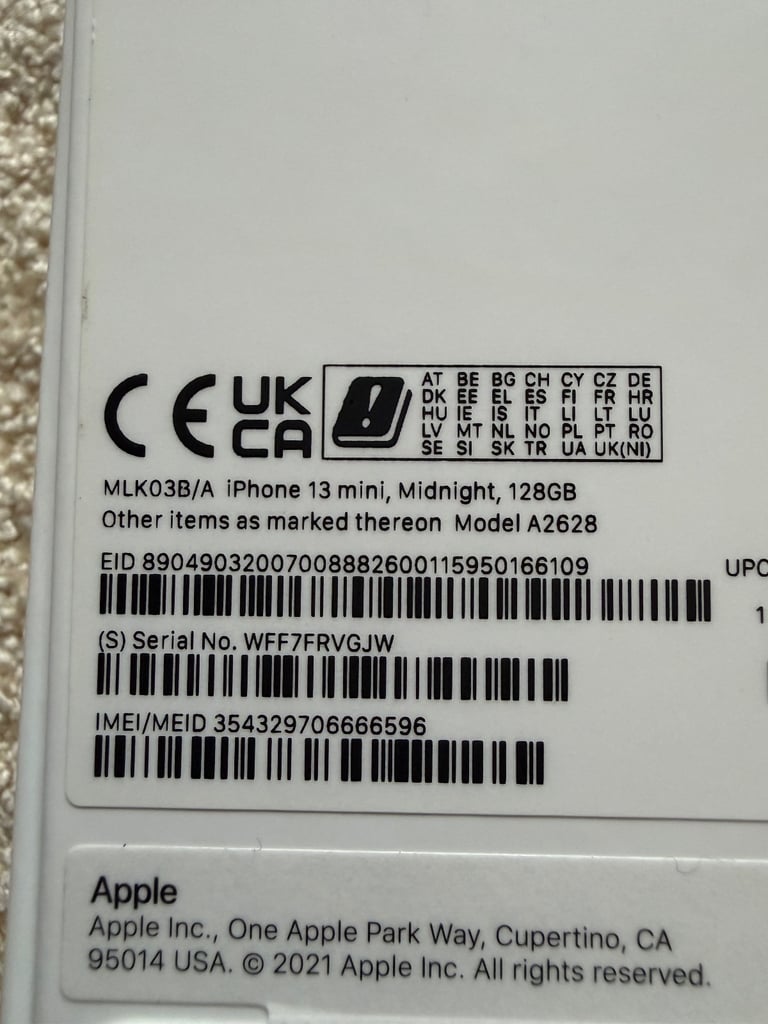 iPhone 13 Mini Black Excellent condition 