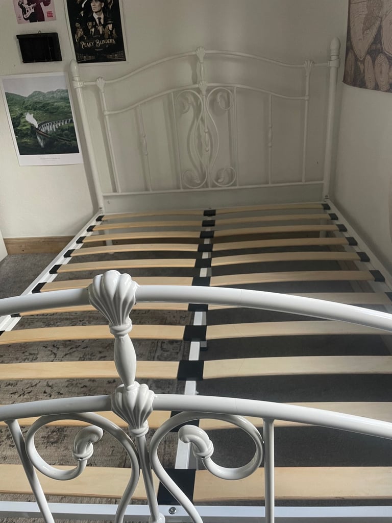 image for Free white metal double bed