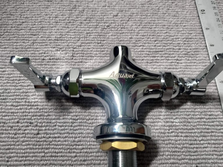 AquaJet Chrome Tap Mix Unit Hot Cold Water Kitchen Commercial Catering Sink Bathroom Shower