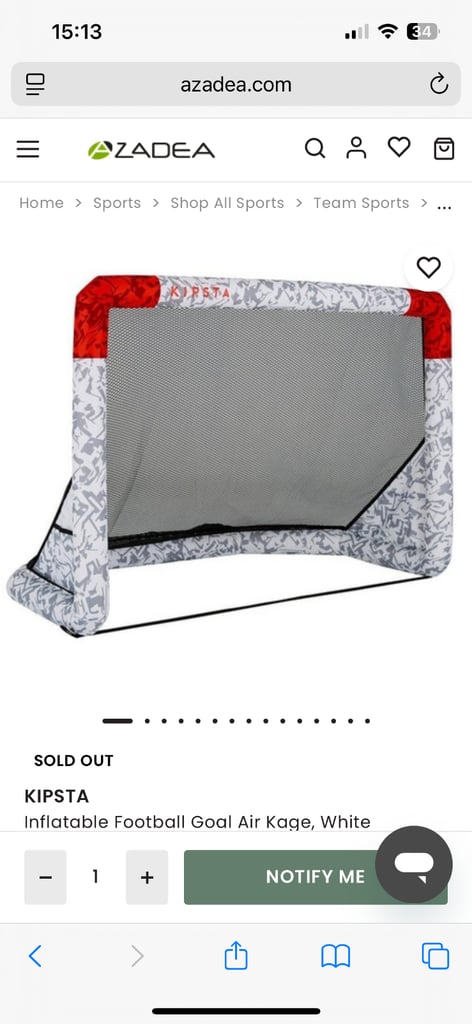 image for 2 portable pop up Inflatable football goals