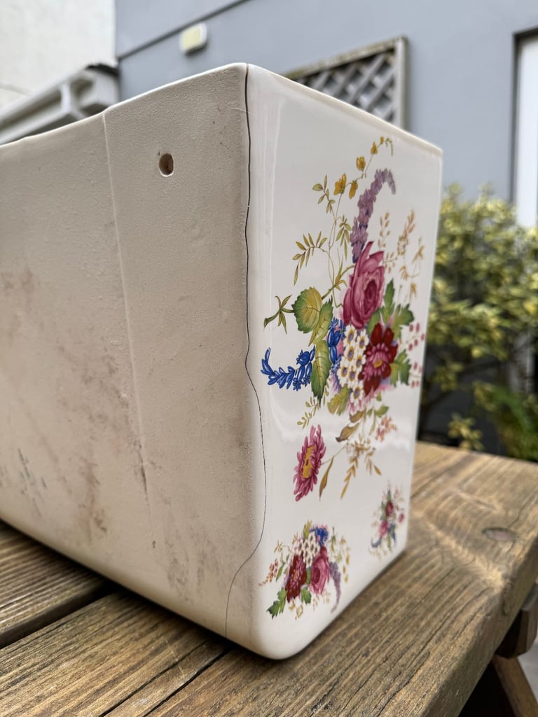 HERITAGE TOILET PAN SET VICTORIAN STYLE FLORAL 