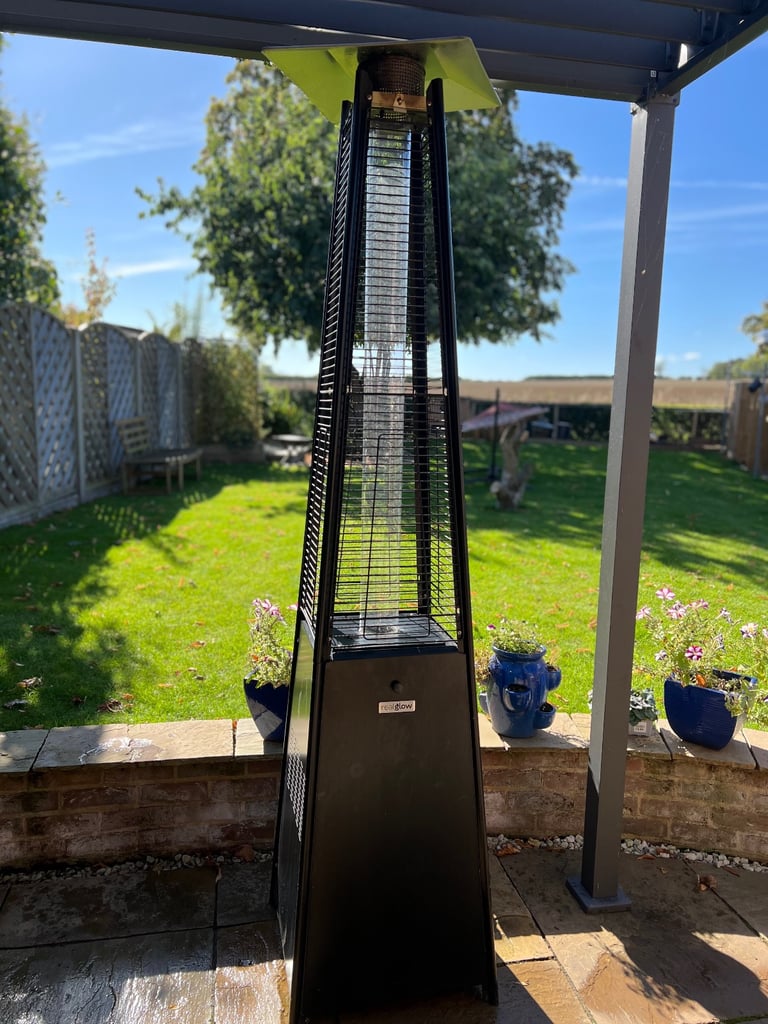 image for REALGLOW Real Flame Outdoor Pyramid Patio Heater 