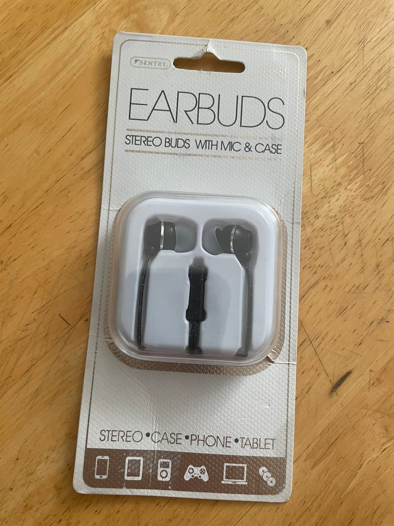 Earbuds stereo buds with MC and case