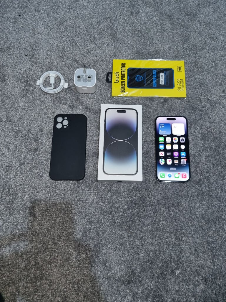 image for Iphone 14 Pro 5G Bundle 89% Batt 256GB Unlocked Black Warranty I Phone 