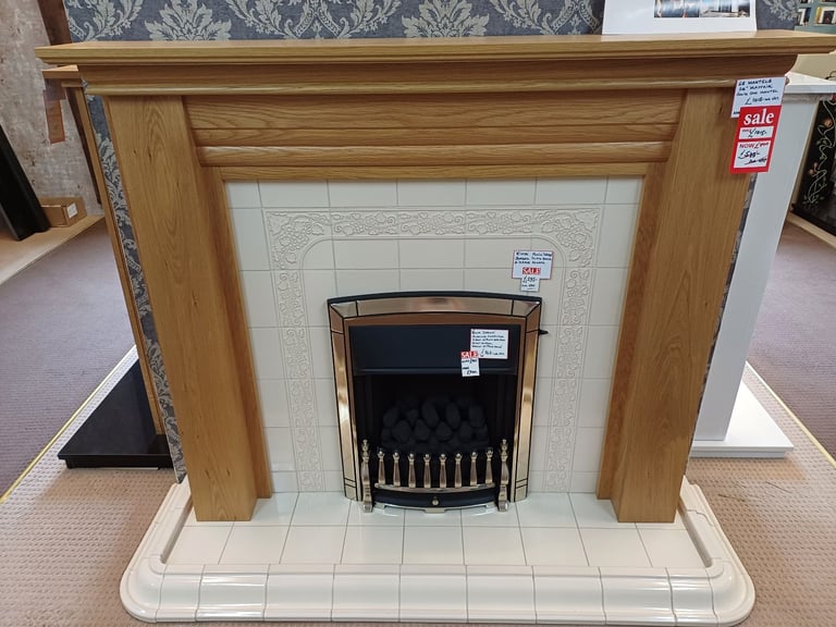 GB Mantels Mayfair NEW SOLID OAK FIRE SURROUND in Clear Oak finish new