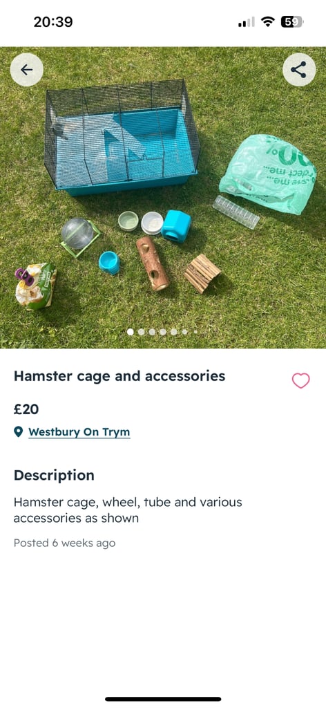 Hamster cage & accessories 