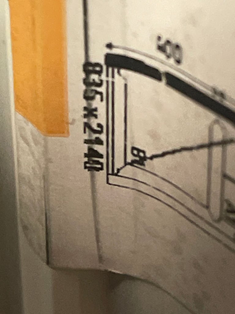 UPVC DOOR 214 x 83 cm NEW WAS INSTALLED IN SHOWROOM - UPVC DOUBLE GLAZED GEORGIAN DOOR (REF: DX120)