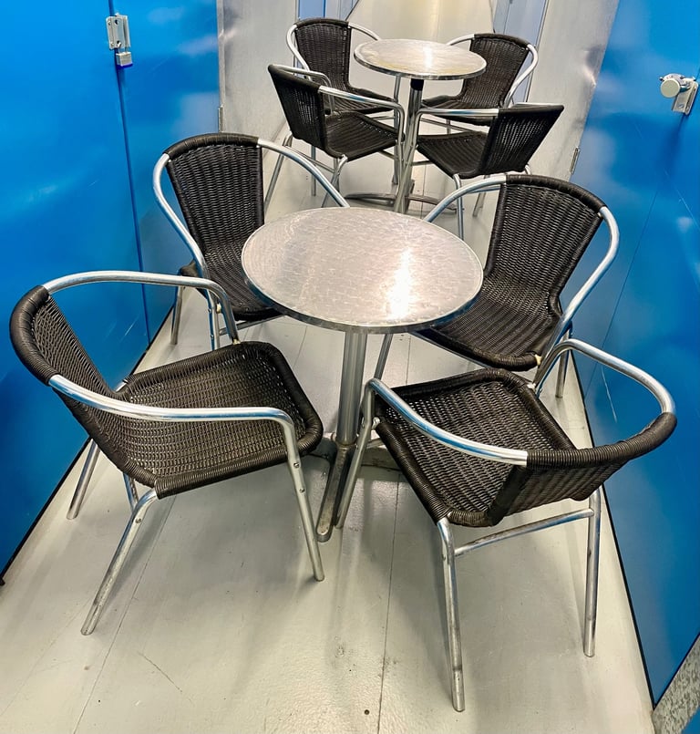 Garden Bistro Pub Set Table and Four Chairs