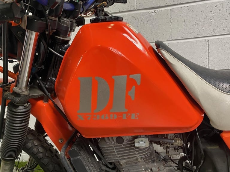 1998 JDM Suzuki DF200E enduro with large rack and headlight guard