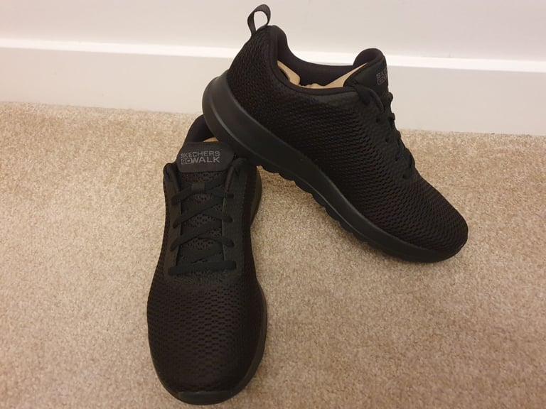 image for Skechers Go Walk All Black Trainers - Size 4 - Excellent condition